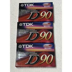 TDK Cassette Tapes D90 High Output New Blank Audio || Lot of 3